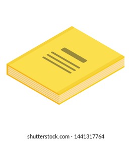 Archive book icon. Isometric of archive book vector icon for web design isolated on white background