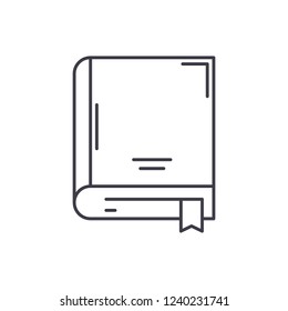 Archive book line icon concept. Archive book vector linear illustration, symbol, sign