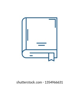 Archive book line icon concept. Archive book flat  vector symbol, sign, outline illustration.
