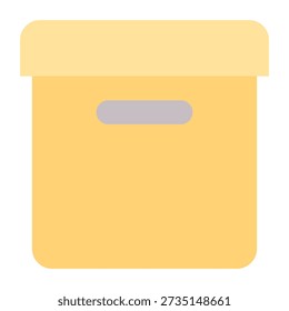Caixa de arquivo, Ícone vetorial da caixa de entrega, Ícone vetorial de estilo plano relacionado à interface do usuário.
