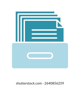 Archive Box dual tone blue color, mini illustration icon. use for modern concept, print, UI, UX kit, web and app development. Vector related to product offering, marketing, business.