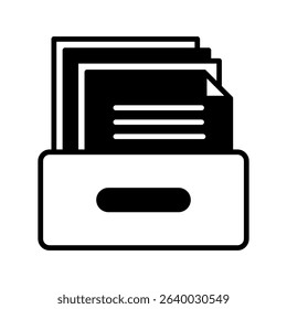 Archive Box glyph, mini illustration icon. use for modern concept, print, UI, UX kit, web and app development. Vector related to product offering, marketing, business.