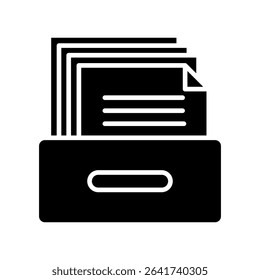 Archive Box glyph, mini illustration icon. use for modern concept, print, UI, UX kit, web and app development. Vector related to product offering, marketing, business.
