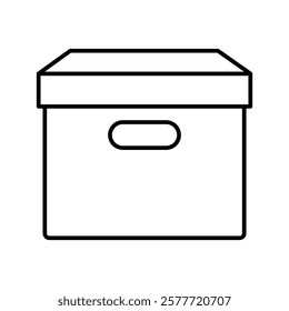 Archive box icon. Cardboard box a white background. Vector