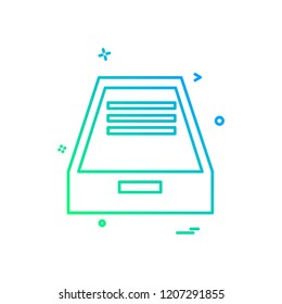 archive box icon design vector