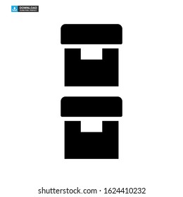 archive box icon isolated sign symbol vector illustration - high quality black style vector icons
