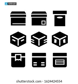 archive box icon isolated sign symbol vector illustration - Collection of high quality black style vector icons