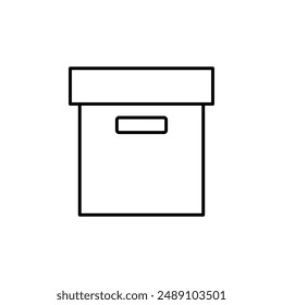 Archive box line icon. vector flat trendy style illustration for web and app on white background..eps