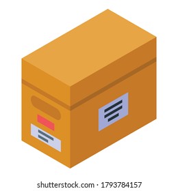 Archive box storage document icon. Isometric of archive box storage document vector icon for web design isolated on white background
