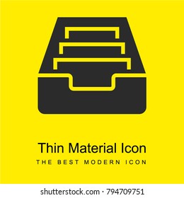 Archive bright yellow material minimal icon or logo design