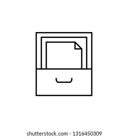 archive cabinet document outline icon. Signs and symbols can be used for web, logo, mobile app, UI, UX