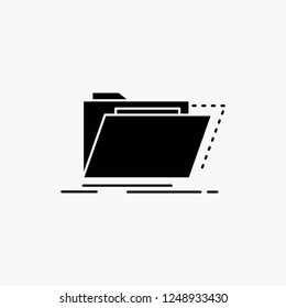 Archive, catalog, directory, files, folder Glyph Icon. Vector isolated illustration