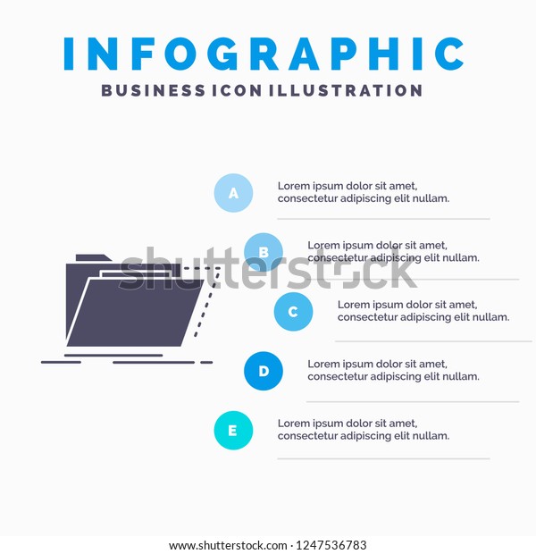 Archive, catalog, directory, files,\
folder Infographics Template for Website and Presentation. GLyph\
Gray icon with Blue infographic style vector\
illustration.