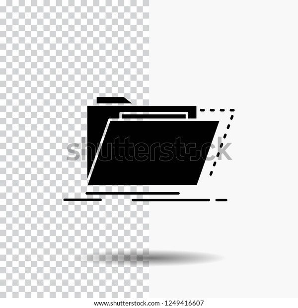 Archive, catalog, directory,\
files, folder Glyph Icon on Transparent Background. Black\
Icon