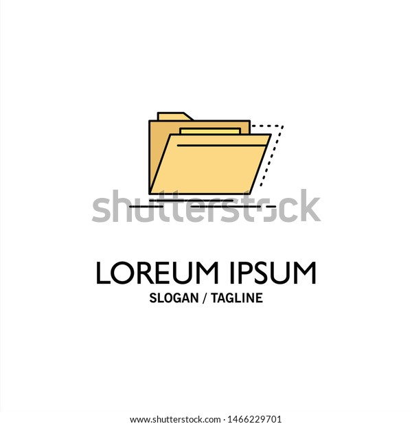 Archive, catalog, directory,\
files, folder Flat Color Icon Vector. Vector Icon Template\
background