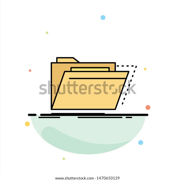 Archive, catalog, directory,
files, folder Flat Color Icon Vector. Vector Icon Template
background