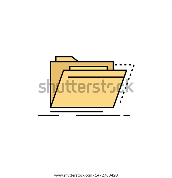 Archive, catalog, directory, files, folder Flat\
Color Icon Vector