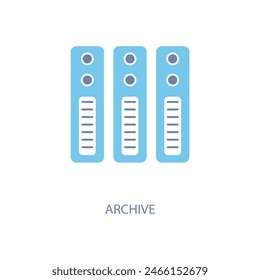 archive concept line icon. Simple element illustration. archive concept outline symbol design.