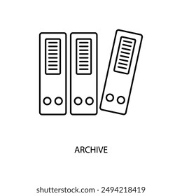 archive concept line icon. Simple element illustration. archive concept outline symbol design.