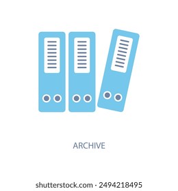 archive concept line icon. Simple element illustration. archive concept outline symbol design.