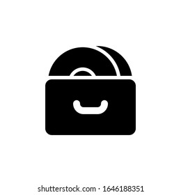 archive disc icon. Perfect for application, web, logo and presentation template. icon design solid style