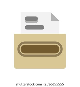 Archive document box icons. Flat style office symbols for digital design purposes.