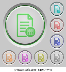 Archive document color icons on sunk push buttons