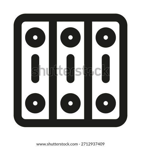 Archive Document File Icon. Modern Professional Minimal Line Vector Symbol for Data and Task Management
