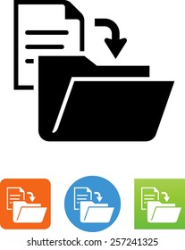 Archive Documents Into Folder Icon
