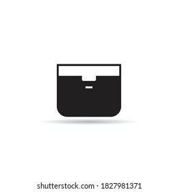 Icono de cajón de archivo en fondo blanco