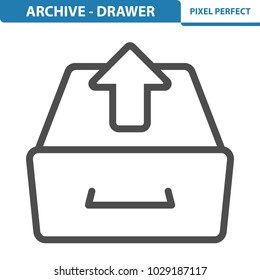 Archive - Drawer Icon. Professional, pixel perfect icons optimized for both large and small resolutions. EPS 8 format. 12x size for preview.
