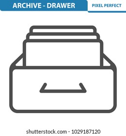Archive - Drawer Icon. Professional, pixel perfect icons optimized for both large and small resolutions. EPS 8 format. 12x size for preview.