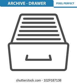 Archive - Drawer Icon. Professional, pixel perfect icons optimized for both large and small resolutions. EPS 8 format. 12x size for preview.
