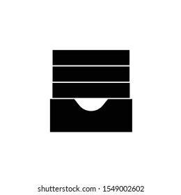 Archive drawer icon. Simple illustration of archive drawer vector icon for web design isolated on white background