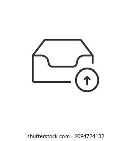 archive editable stroke line icon, communication icon