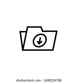 Archive, File, directory, document, folder, storage icon in outline style on white background