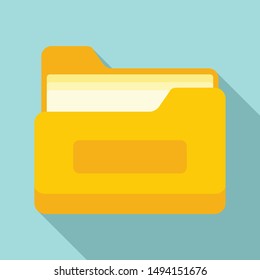 Archive file folder icon. Flat illustration of archive file folder vector icon for web design