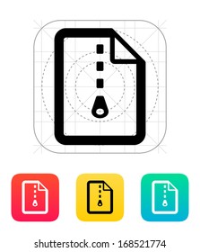 Archive file icon. Vector illustration.