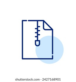 Archive file with zip fly. Pixel perfect, editable stroke