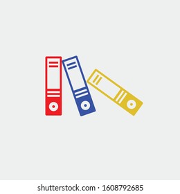 Archive files vector icon office stationary
