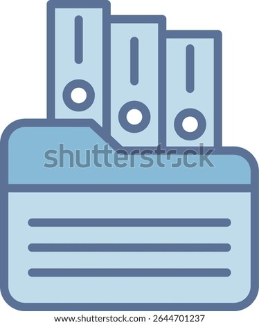 Archive Filled Blue Tone Icon