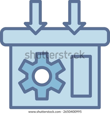 Archive Filled Blue Tone Icon