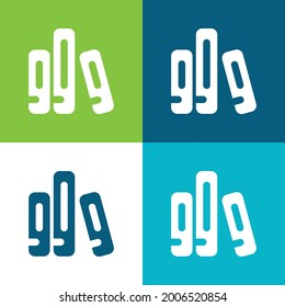 Vier-Farben-Minimal-Icon-Set archivieren