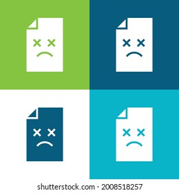 Archive Flat four color minimal icon set