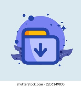 Archive flat illustration. Folder signs vector illustration.