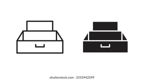 Archive flat simple vector symbols illustration.
