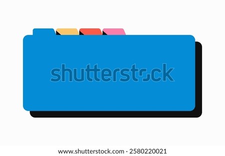 archive folder flat illustration, document organizer. 