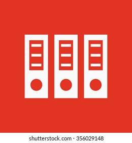 The archive folder icon. Document and data, portfolio, office symbol. Flat Vector illustration