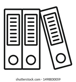 Archive folder icon. Outline archive folder vector icon for web design isolated on white background