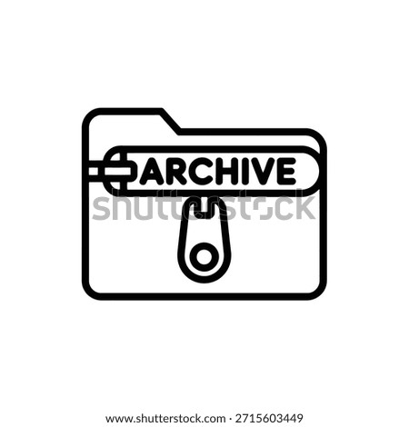 archive folder icon with paperclip